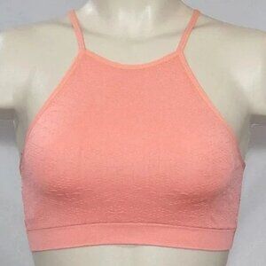 EUC Vintage Xhilaration High-Neck Coral Textured Wireless Bralette